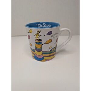 Dr. Seuss Oh The Places You'll Go Ceramic Coffee Mug Cup 2014 Vandor Blue Inside